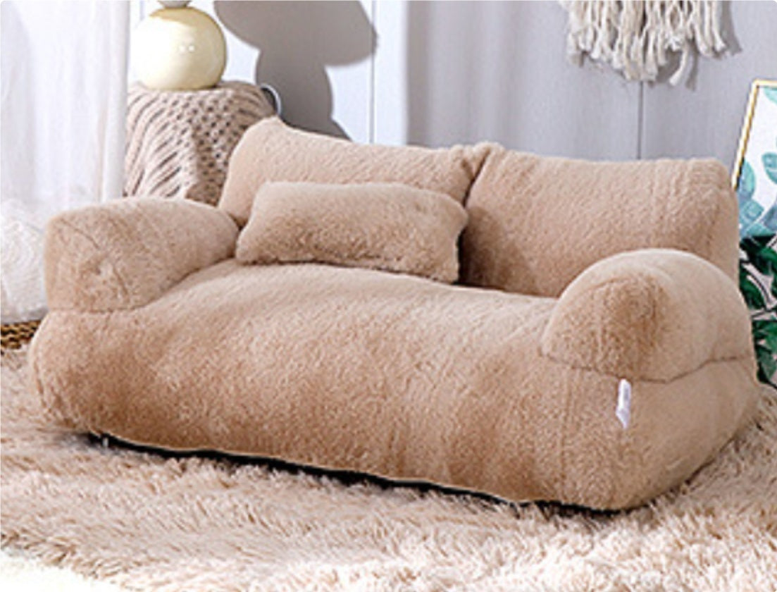 Luxury Cat Sofa: Warm Plush Nest