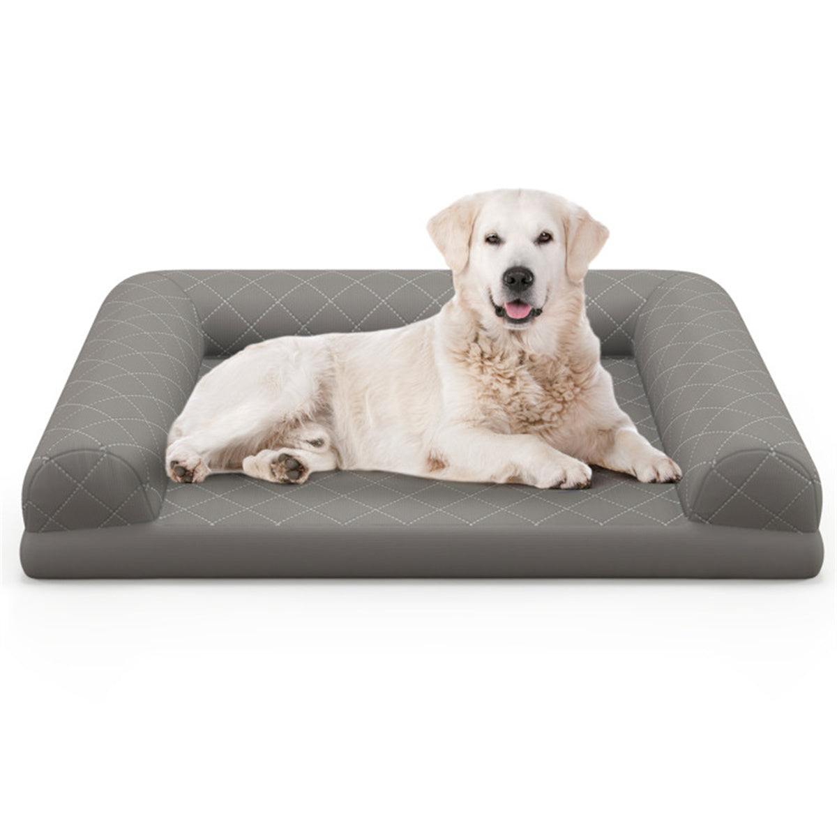 36" Orthopedic Dog Bed: Egg Foam with 3-Side Bolster