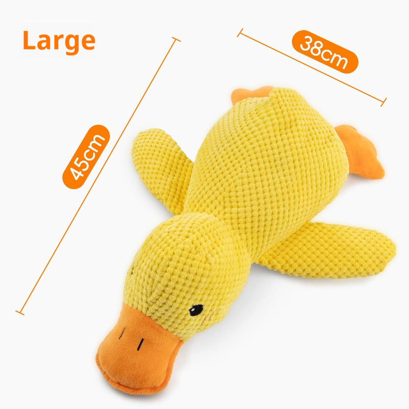 Calming Duck Plush Toy: Squeaky Dog Chew