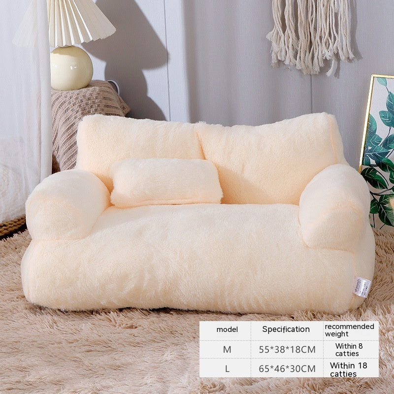 Luxury Cat Sofa: Warm Plush Nest