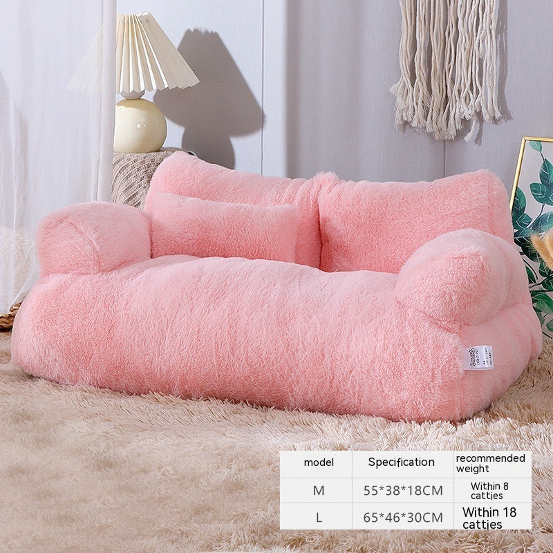 Luxury Cat Sofa: Warm Plush Nest