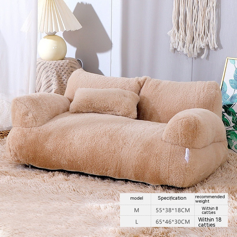 Luxury Cat Sofa: Warm Plush Nest