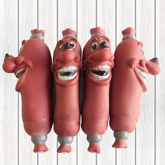 Cartoon Vocal Sausage Pet Toy