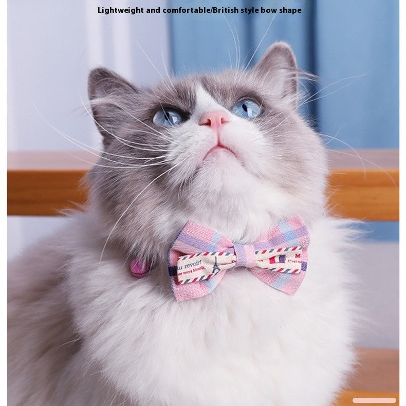 Bow Tie Cat Collar Decoration: Stylish Feline Accessory