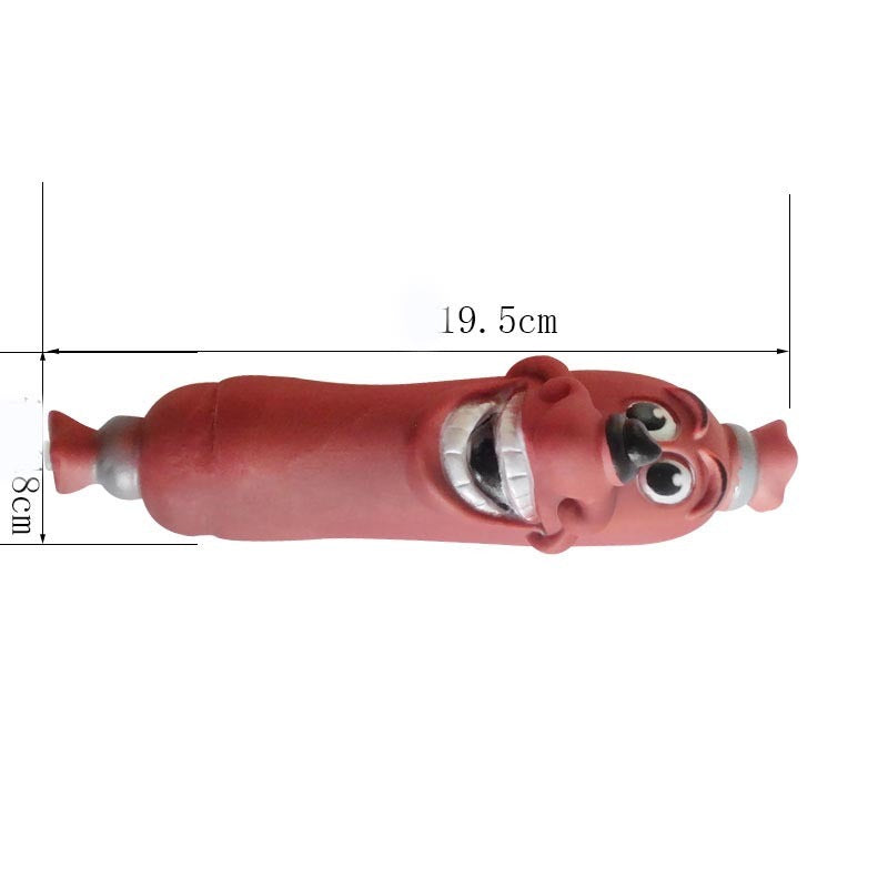 Cartoon Vocal Sausage Pet Toy