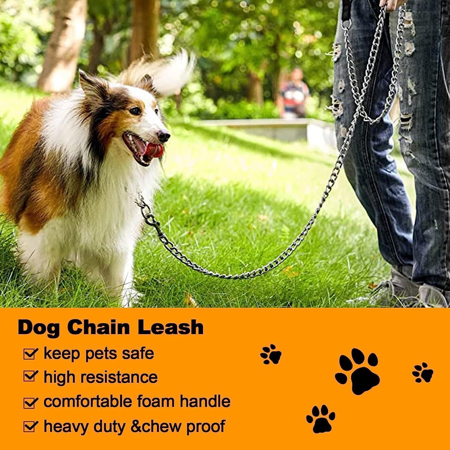 Chew-Proof Metal Dog Leash: Strong