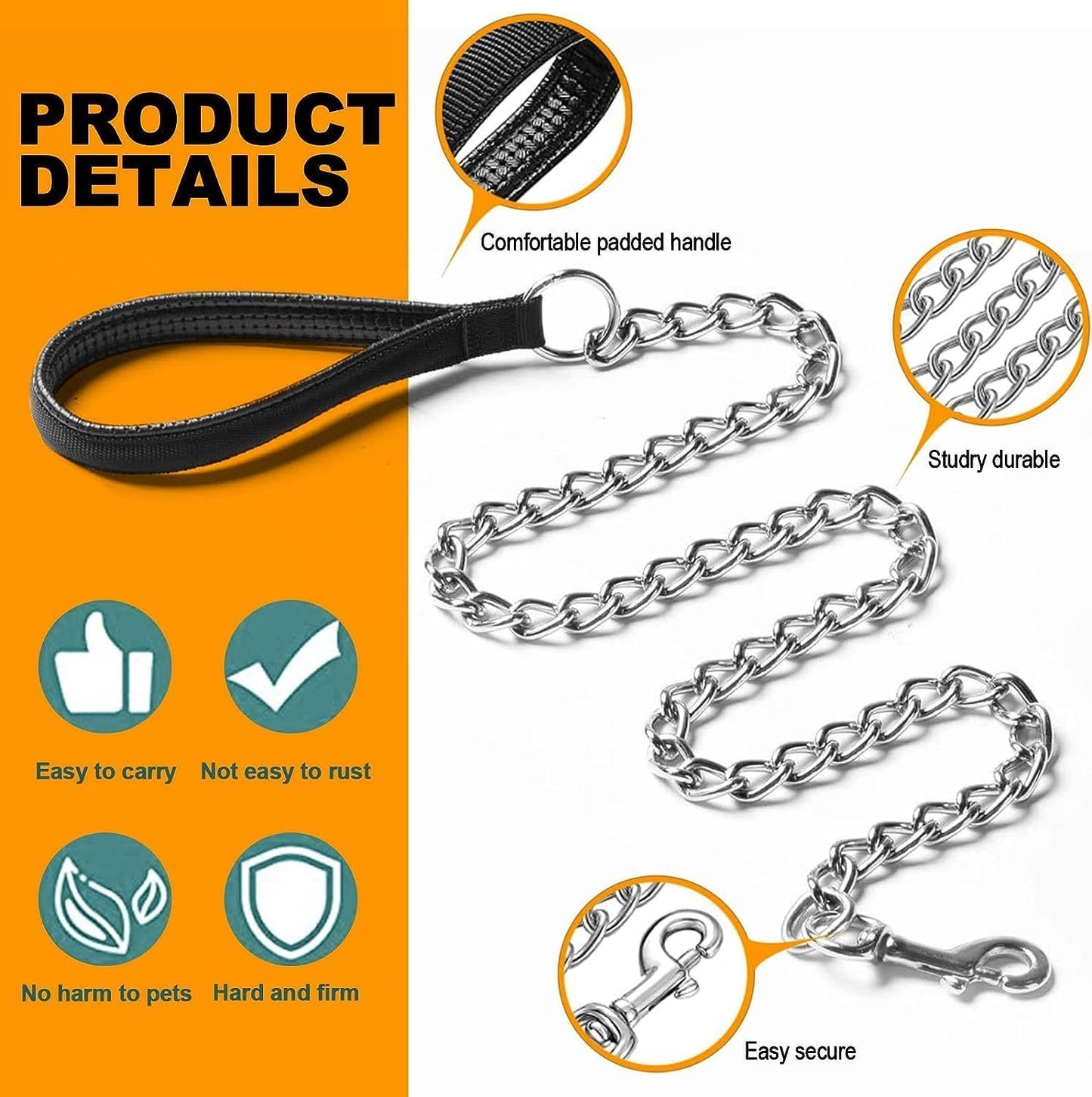 Chew-Proof Metal Dog Leash: Strong