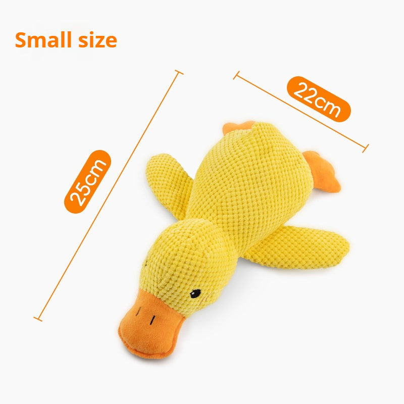 Calming Duck Plush Toy: Squeaky Dog Chew